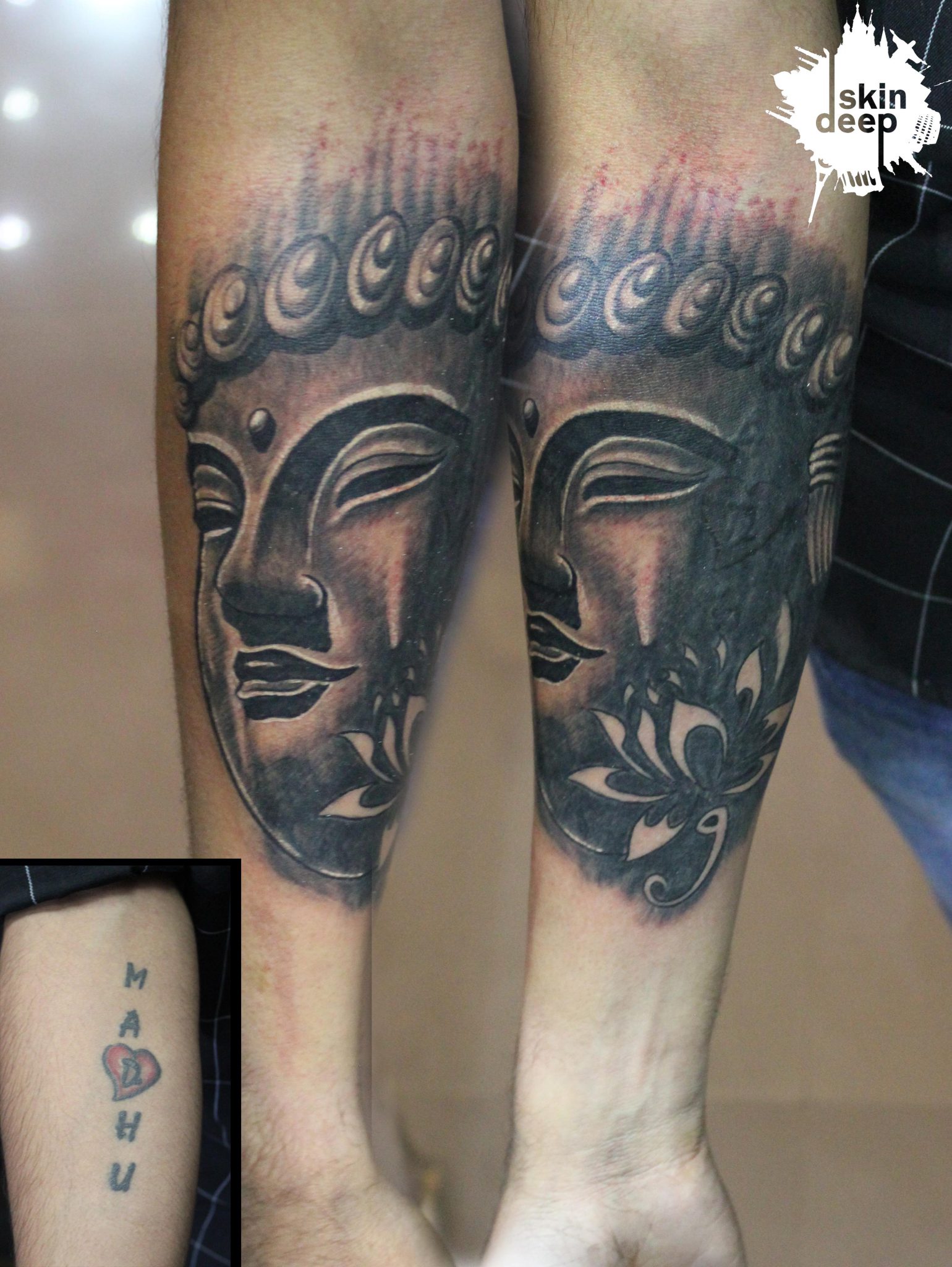 Cover Up Tattoo – Lotus Buddha